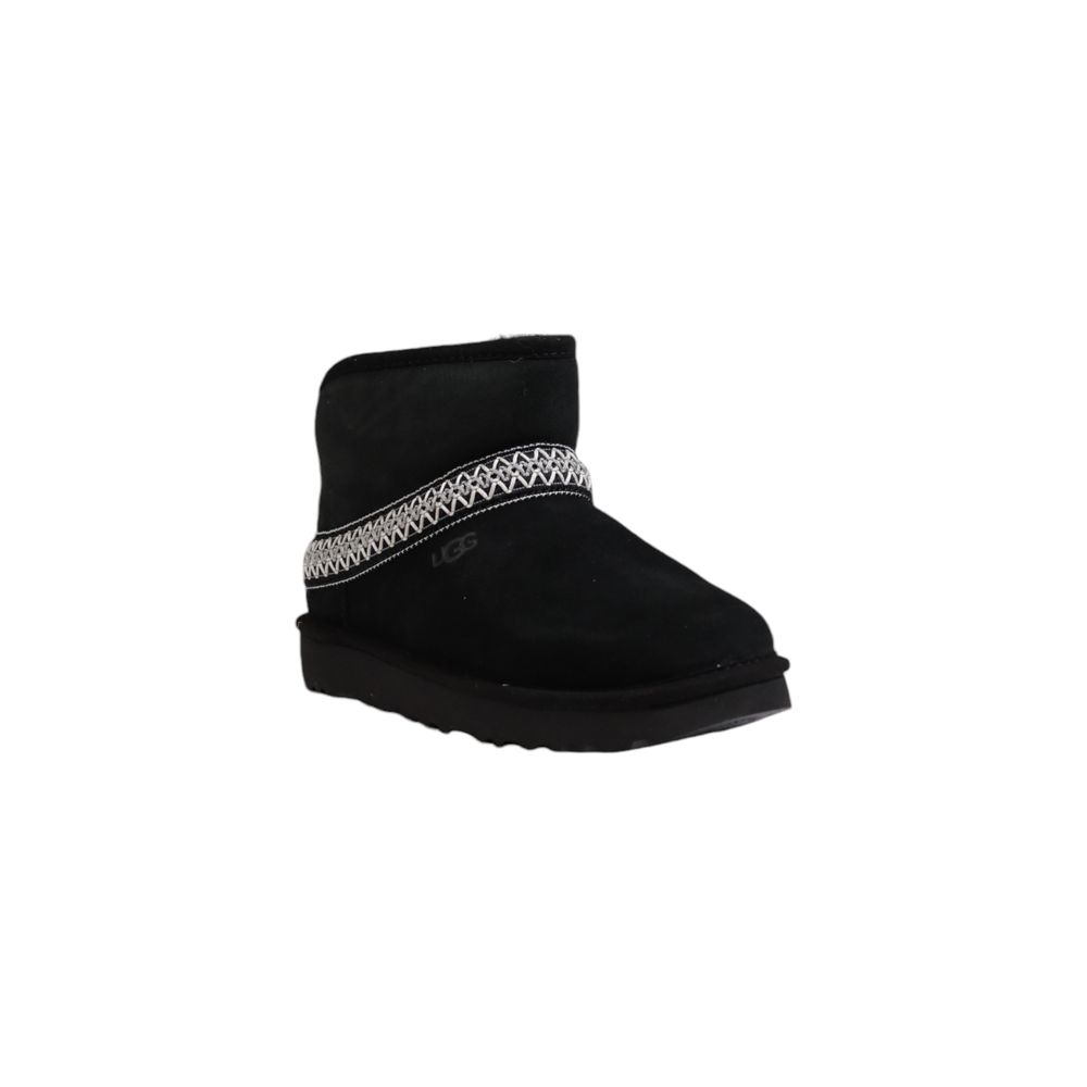 UGG Black Suede Leather Ankle Boots